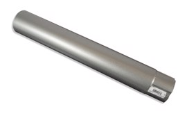 Nedløbsrør/mellemstyk. Silver Metallic 75 mm